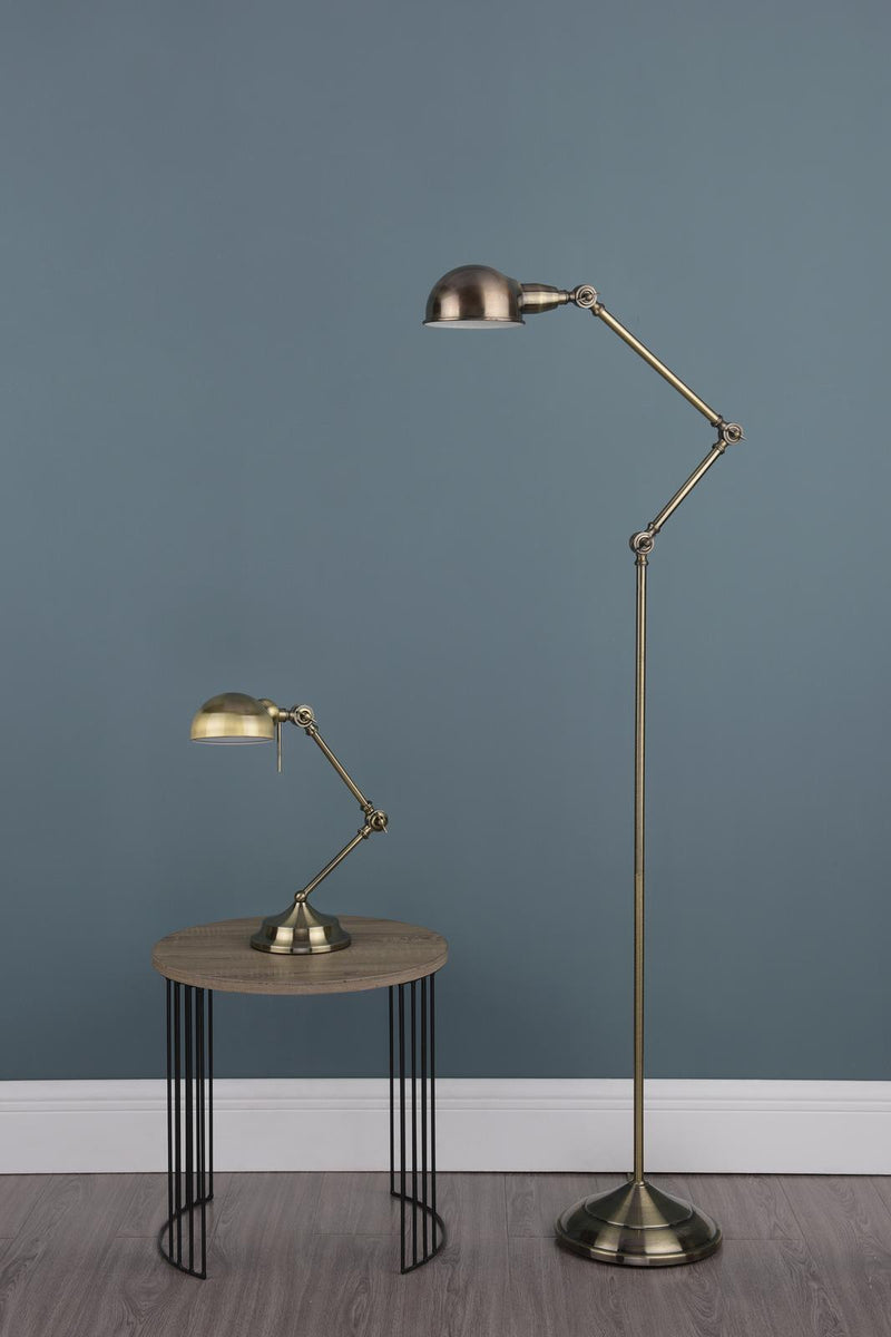 Dar Lighting Ranger Task Table Lamp Antique Brass • RAN4075