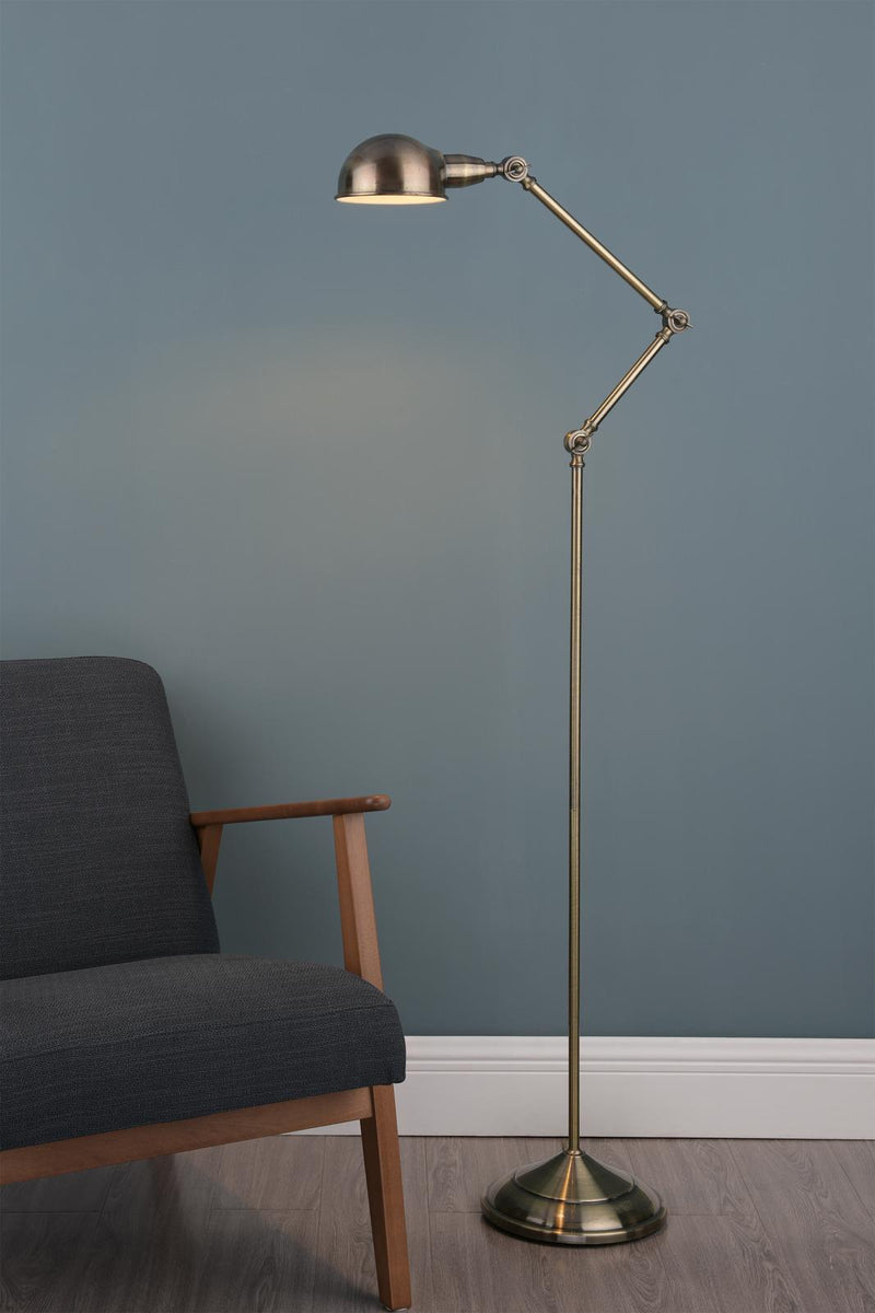 Dar Lighting Ranger Floor Lamp Antique Brass • RAN4975