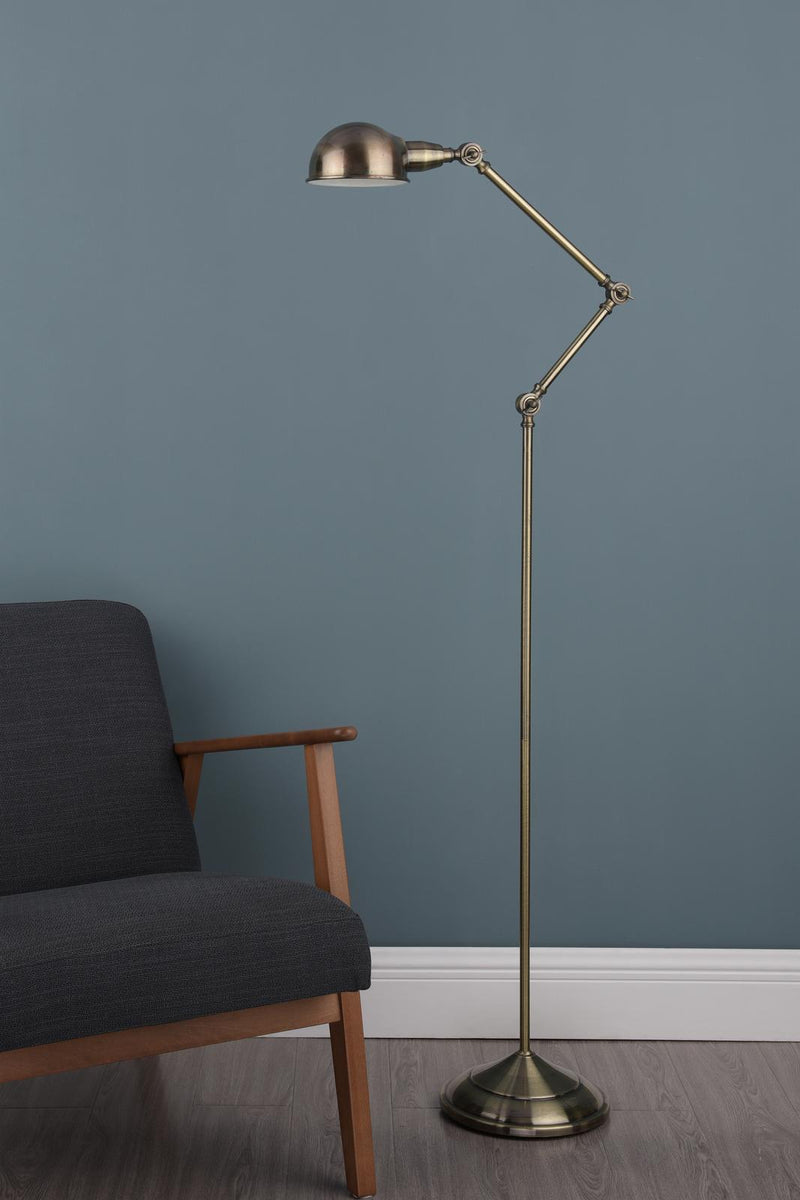 Dar Lighting Ranger Floor Lamp Antique Brass • RAN4975