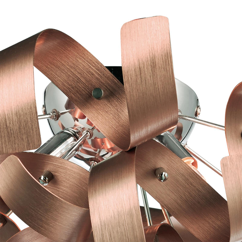 Dar Lighting Rawley 4 Light Flush Brushed Copper 40cm • RAW0464