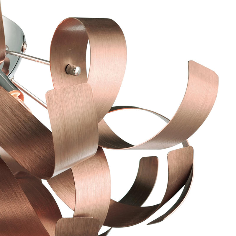 Dar Lighting Rawley 4 Light Flush Brushed Copper 40cm • RAW0464