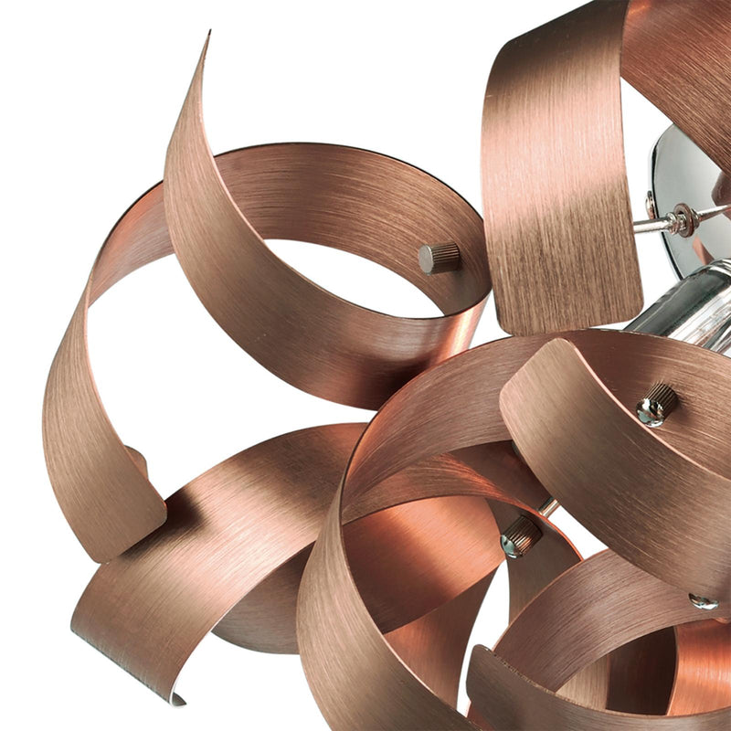Dar Lighting Rawley 4 Light Flush Brushed Copper 40cm • RAW0464