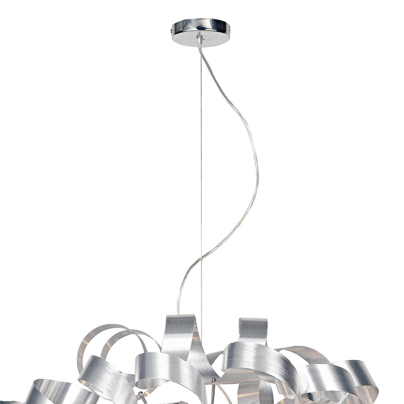Dar Lighting Rawley 12 Light Pendant Brushed Aluminium • RAW1250