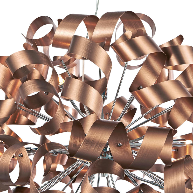 Dar Lighting Rawley 12 Light Pendant Brushed Copper • RAW1264