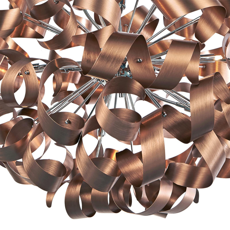 Dar Lighting Rawley 12 Light Pendant Brushed Copper • RAW1264
