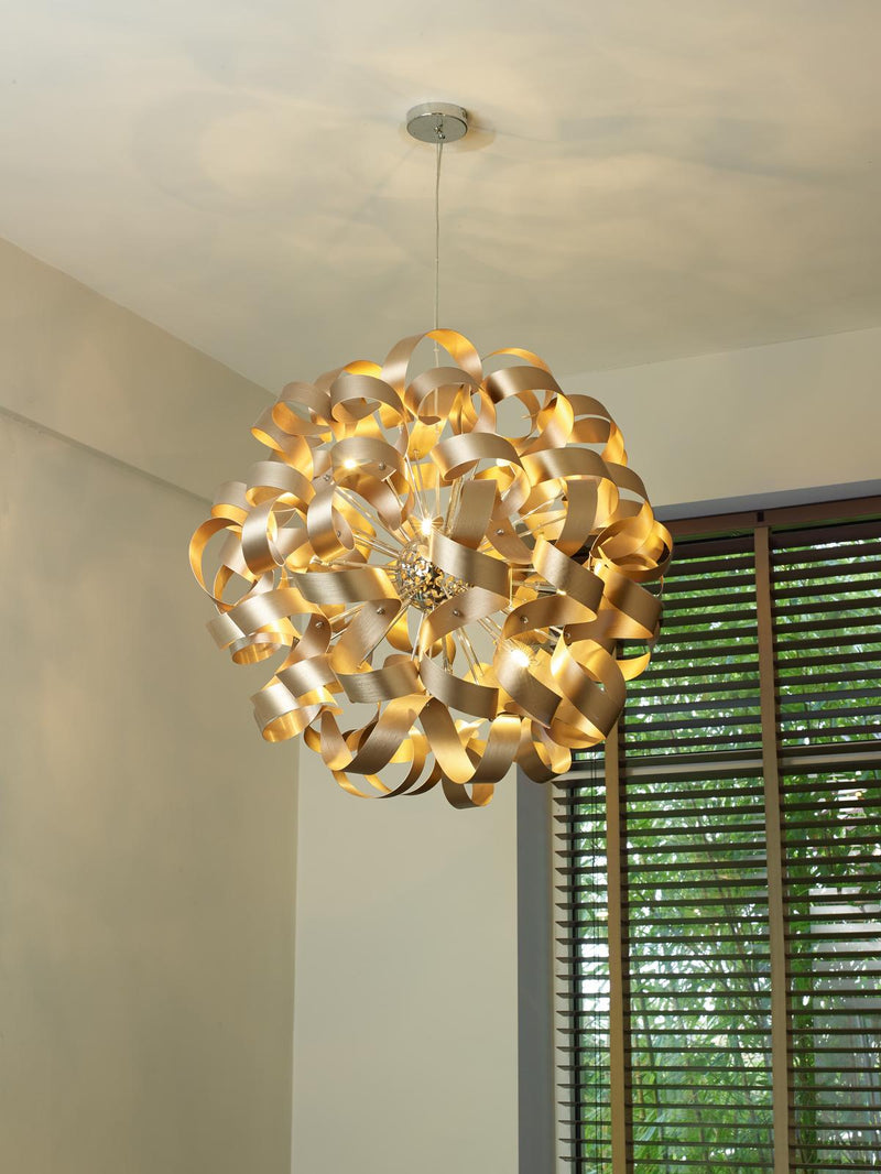 Dar Lighting Rawley 12 Light Pendant Brushed Copper • RAW1264