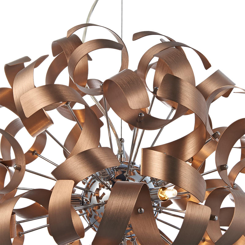 Dar Lighting Rawley 9 Light Pendant Brushed Copper • RAW1364