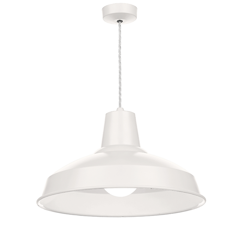 David Hunt Lighting Reclamation 1 Light Arctic White/White Gloss Pendant • REC0199