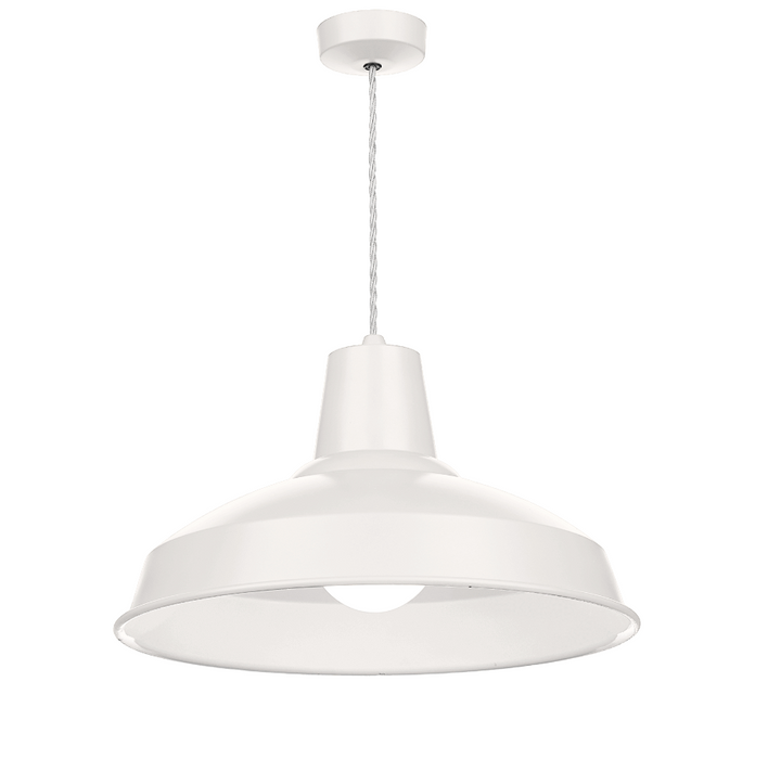 David Hunt Lighting Reclamation 1 Light Arctic White Pendant • REC0199