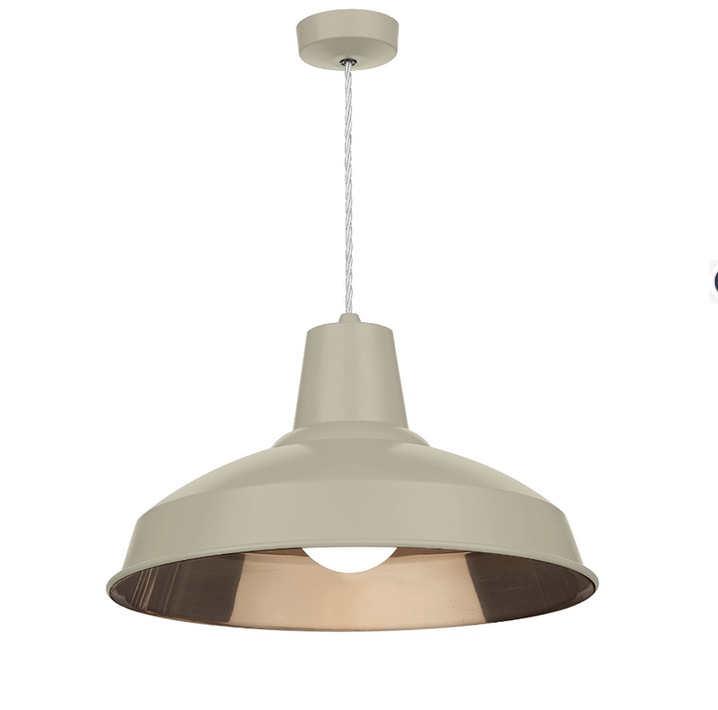 David Hunt Lighting Reclamation 1 Light Pebble/Copper Pendant • REC0199