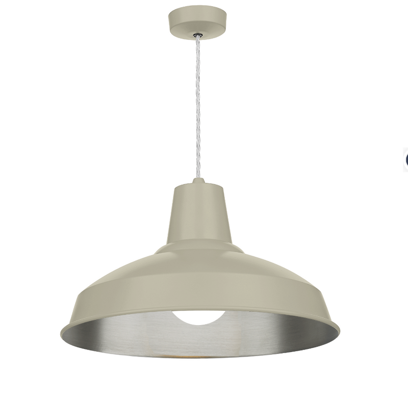 David Hunt Lighting Reclamation 1 Light Pebble/Brushed Chrome Pendant • REC0199