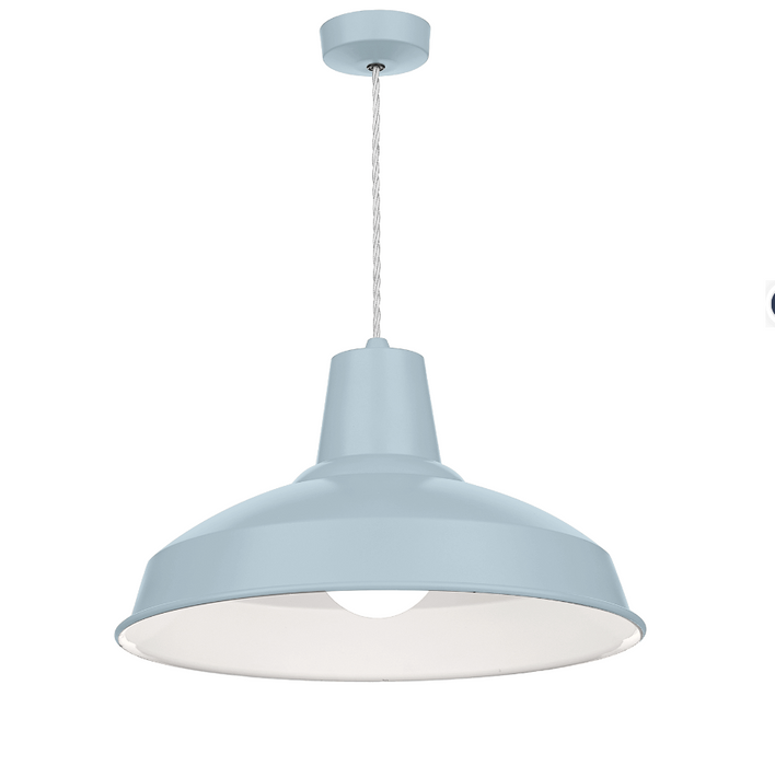 David Hunt Lighting Reclamation 1 Light Amalfi Blue Pendant • REC0199