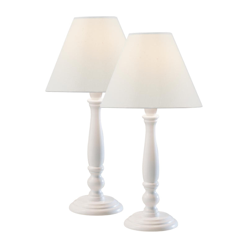 Dar Lighting Regal Small Table Lamp White With Shade • REG422