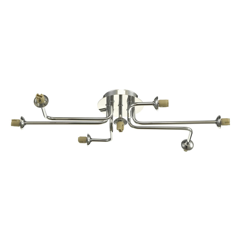 Dar Lighting Reyna 7lt Semi Flush Polished Chrome Frame Only • REY3450-F