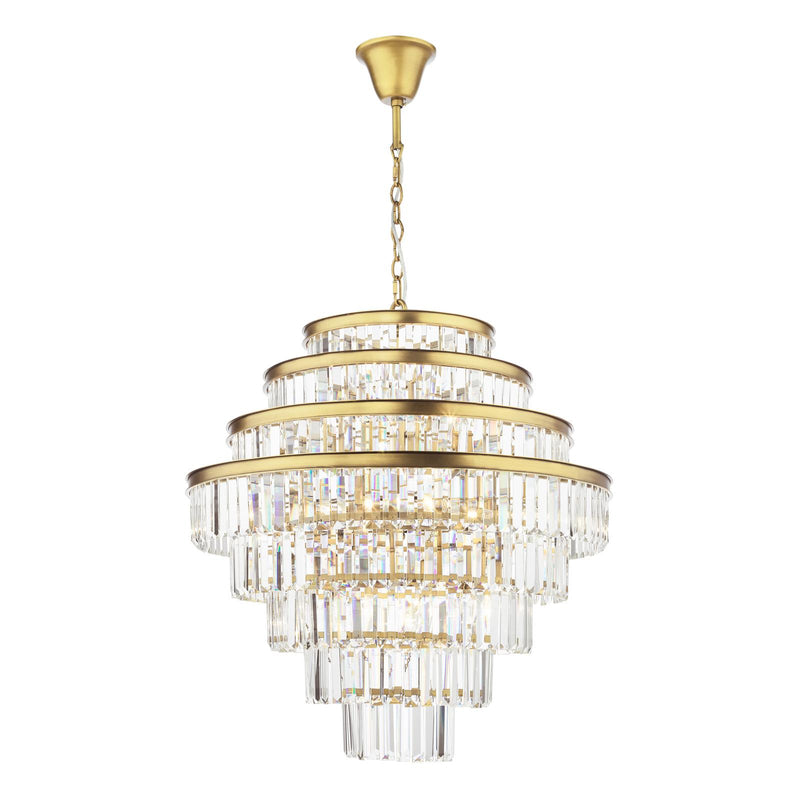 Dar Lighting Rhapsody 12 Light Chandelier Bronze Crystal • RHA1263