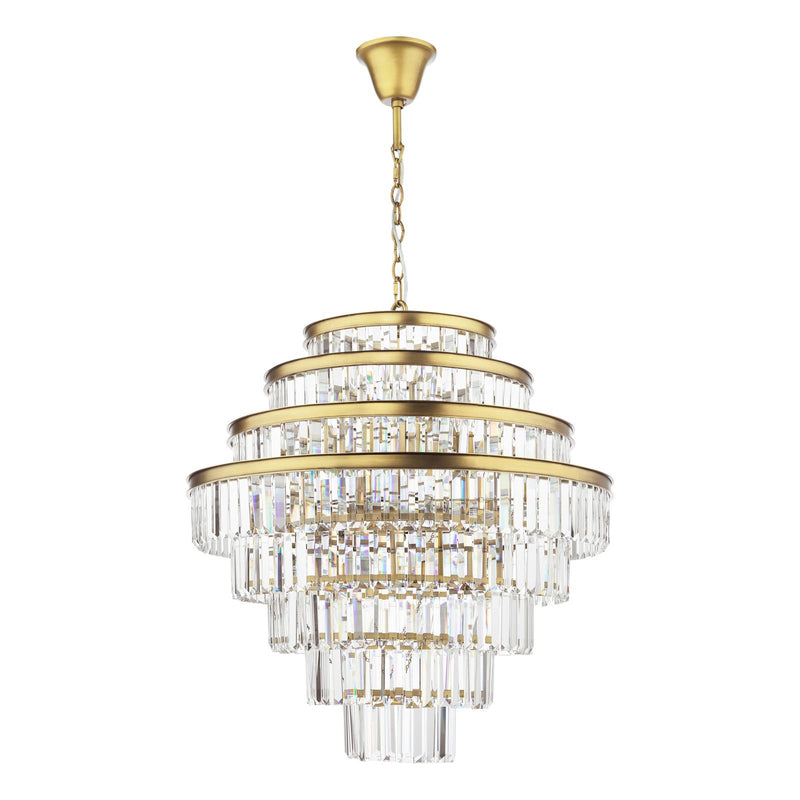 Dar Lighting Rhapsody 12 Light Chandelier Bronze Crystal • RHA1263