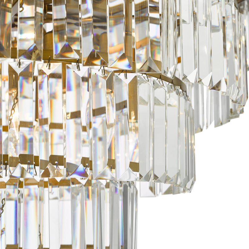 Dar Lighting Rhapsody 12 Light Chandelier Bronze Crystal • RHA1263