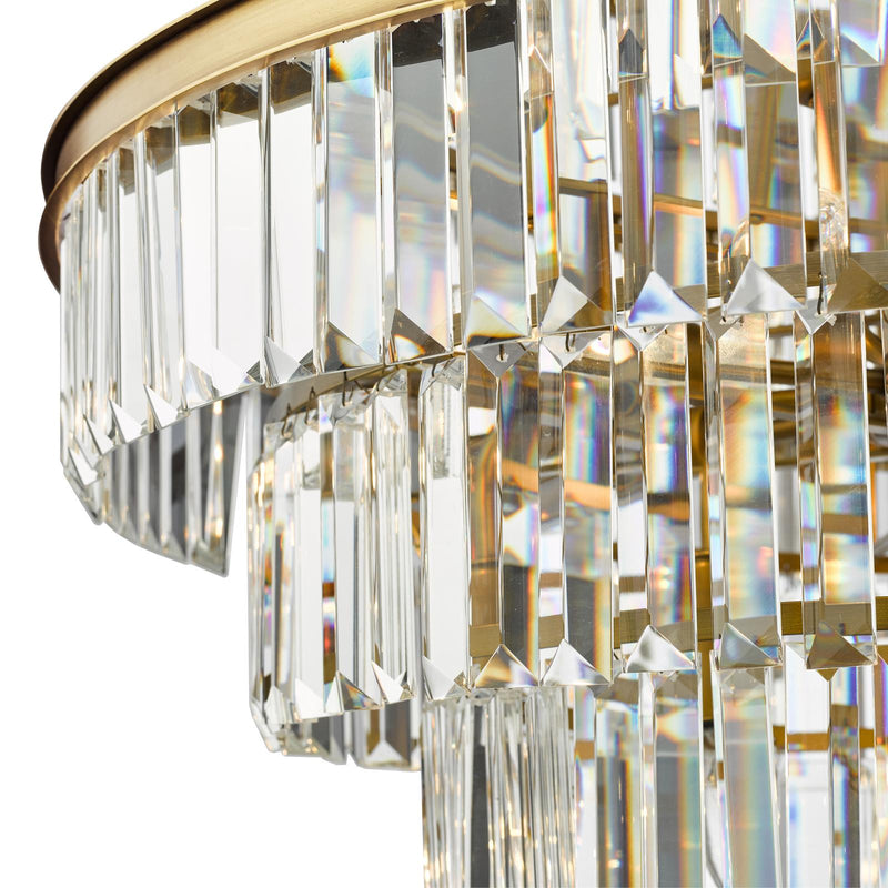 Dar Lighting Rhapsody 12 Light Chandelier Bronze Crystal • RHA1263