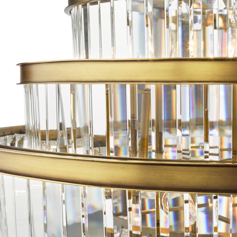 Dar Lighting Rhapsody 12 Light Chandelier Bronze Crystal • RHA1263