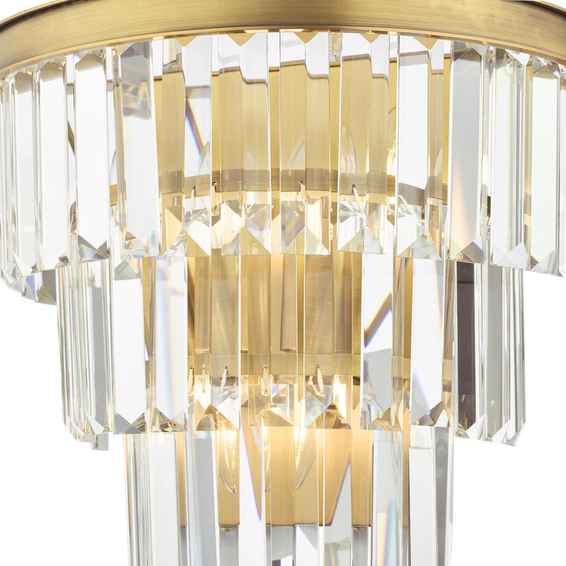 Dar Lighting Rhapsody 3 Light Wall Light Crystal and Bronze • RHA3063