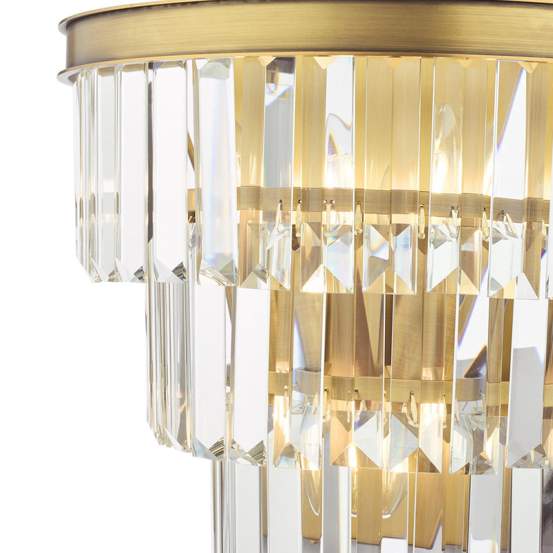 Dar Lighting Rhapsody 3 Light Wall Light Crystal and Bronze • RHA3063