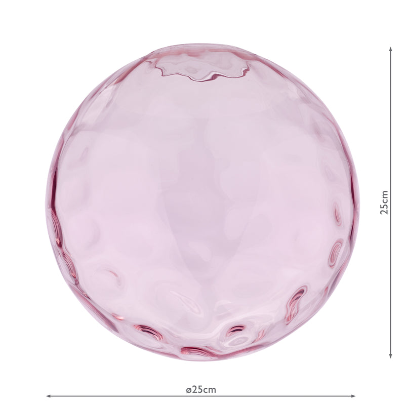 Dar Lighting Ripple Easy Fit Pendant Pink Glass • RIP8803