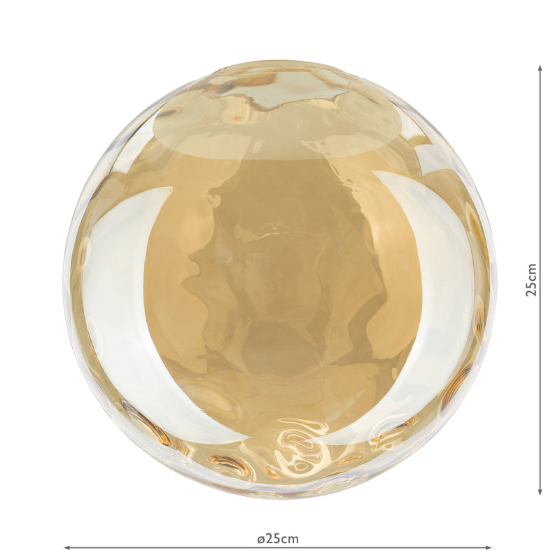 Dar Lighting Ripple Easy Fit Pendant Champagne Glass • RIP8820