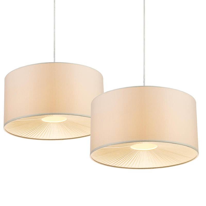 Dar Lighting Rita Non Elec Pendant 2 Tone Cream • RIT6533