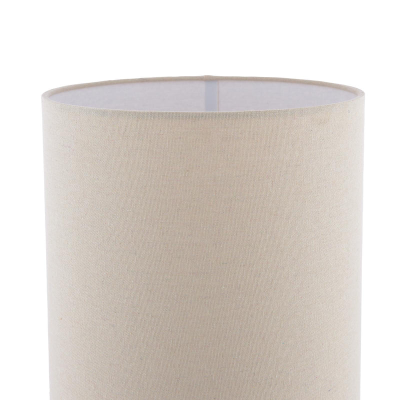 Dar Lighting Roetta Floor Lamp White and Natural With Shade • ROE4902