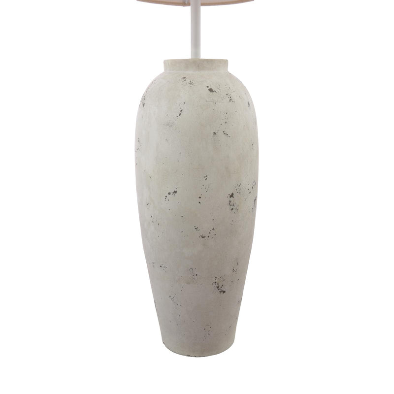 Dar Lighting Roetta Floor Lamp White and Natural With Shade • ROE4902