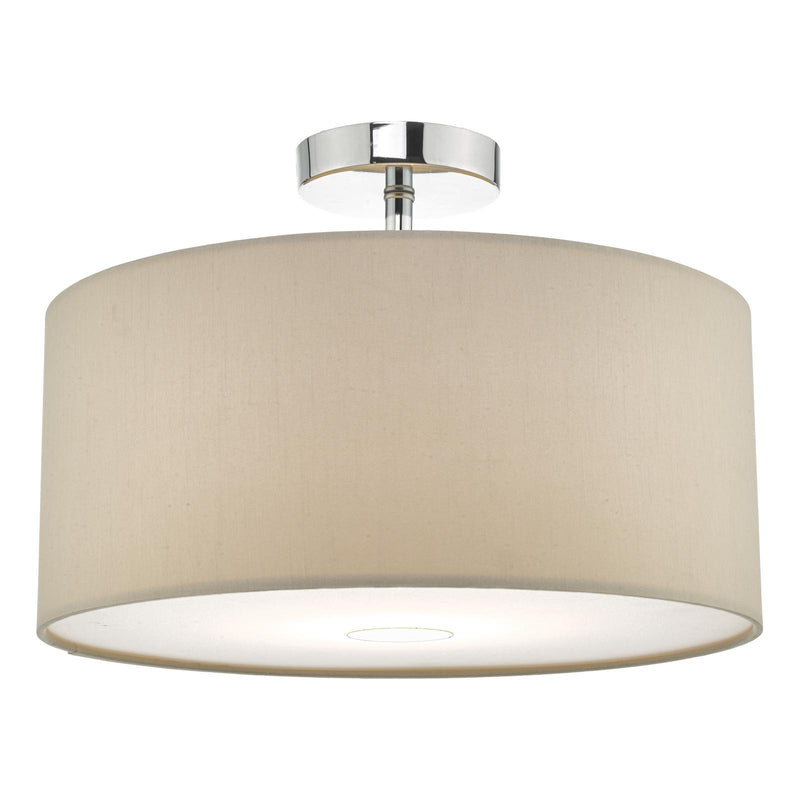 Dar Lighting Ronda Ecru Faux Silk Easy Fit Shade 40cm • RON6529