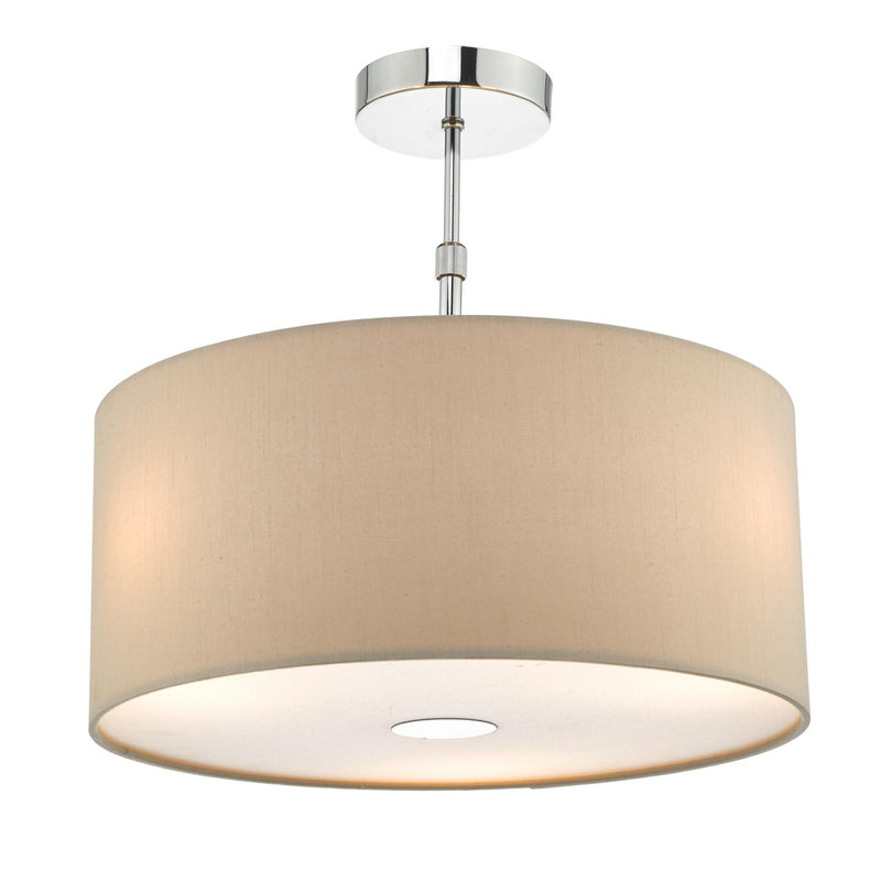 Dar Lighting Ronda Ecru Faux Silk Easy Fit Shade 40cm • RON6529