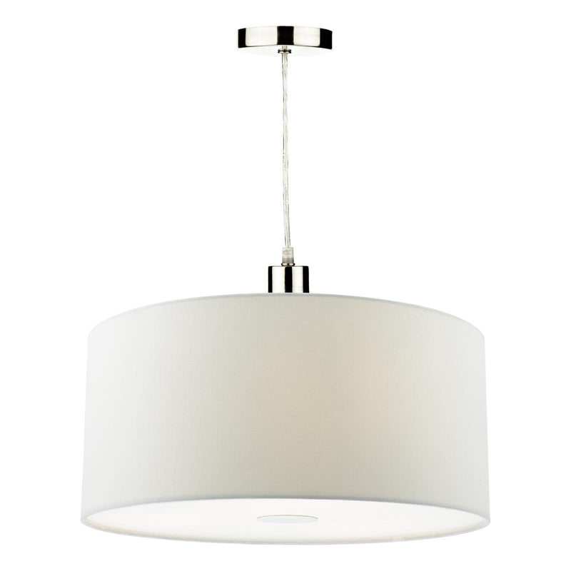 Dar Lighting Ronda White Faux Silk Easy Fit Shade 40cm • RON652