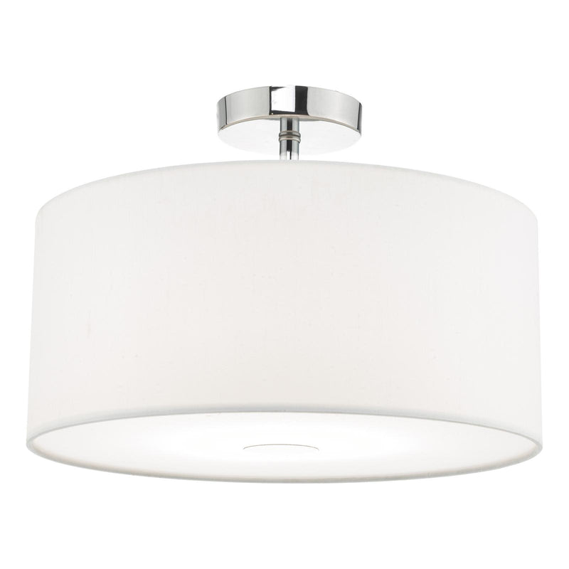Dar Lighting Ronda White Faux Silk Easy Fit Shade 40cm • RON652