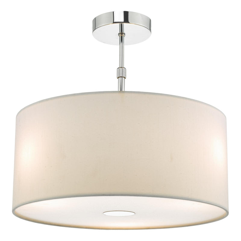 Dar Lighting Ronda White Faux Silk Easy Fit Shade 40cm • RON652