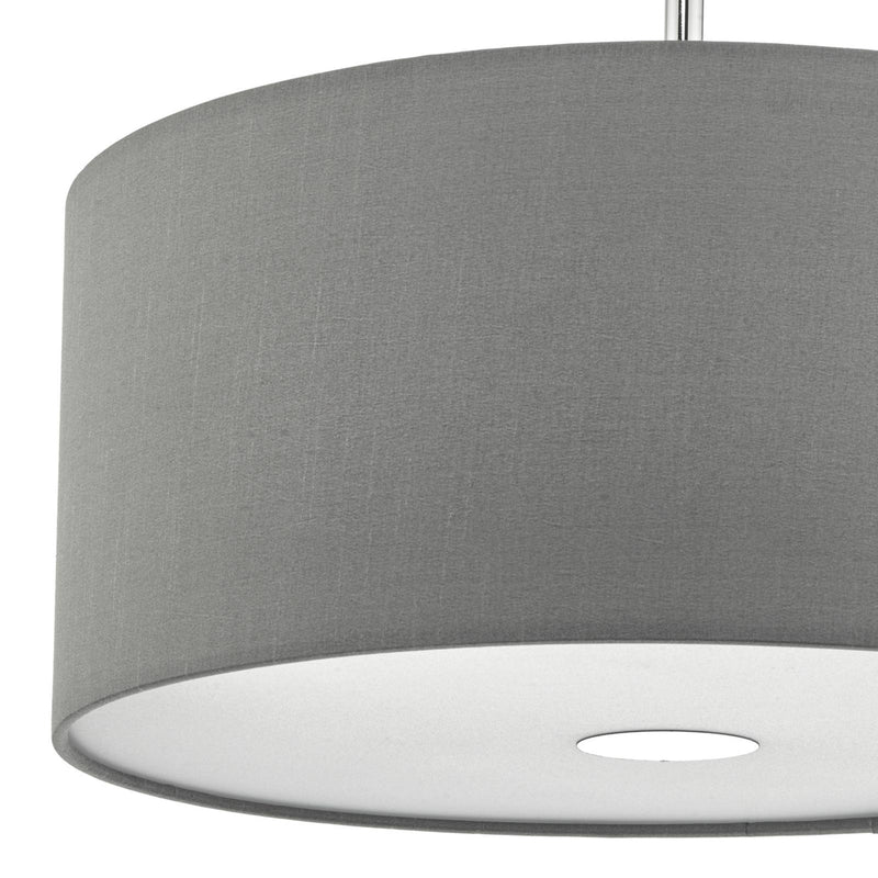 Dar Lighting Ronda Grey Faux Silk Easy Fit Shade 40cm • RON6539