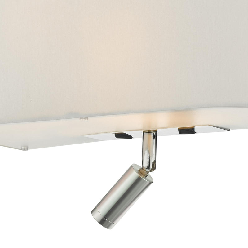 Dar Lighting Ronda 3 Light Wall Light Ivory With LED Reading Light • RON712L