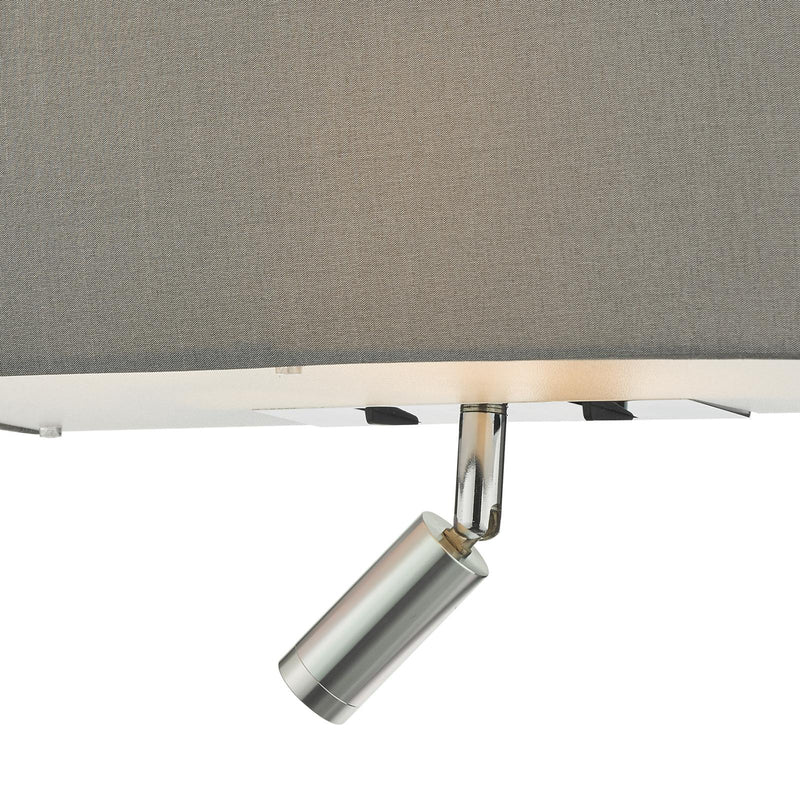 Dar Lighting Ronda 3 Light Wall Light Grey With LED Reading Light • RON7139L
