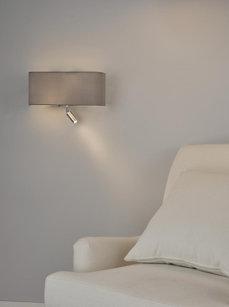 Dar Lighting Ronda 3 Light Wall Light Grey With LED Reading Light • RON7139L