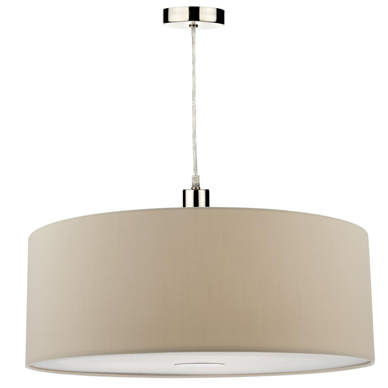 Dar Lighting Ronda Ecru Faux Silk Easy Fit Shade 60cm • RON8629
