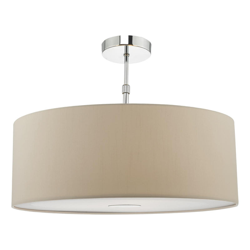 Dar Lighting Ronda Ecru Faux Silk Easy Fit Shade 60cm • RON8629