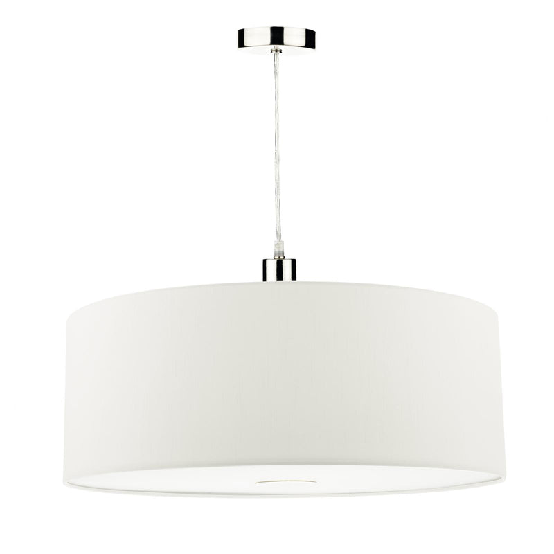 Dar Lighting Ronda White Faux Silk Easy Fit Shade 60cm • RON862