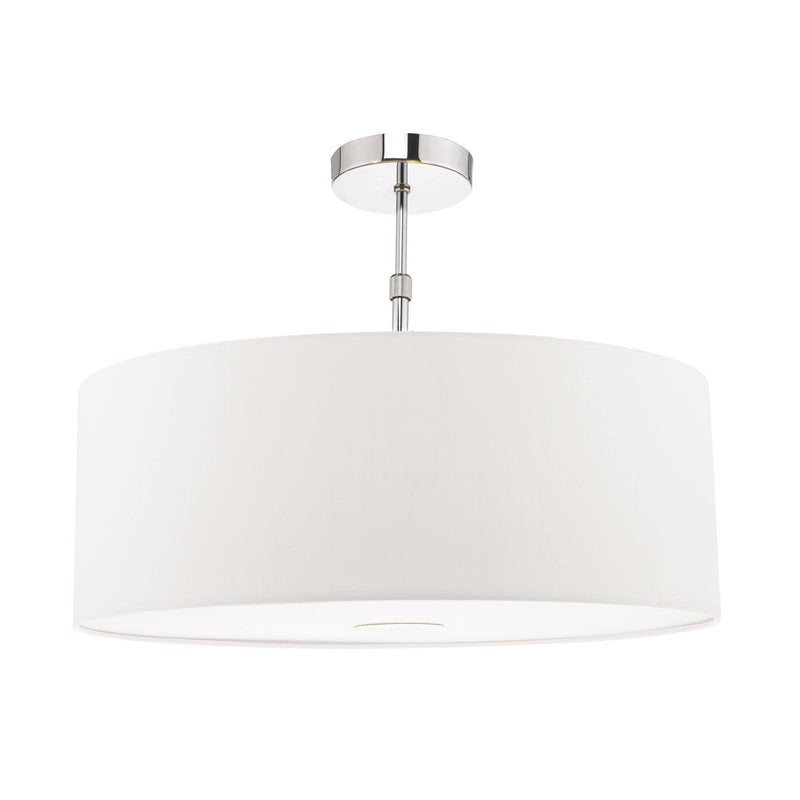 Dar Lighting Ronda White Faux Silk Easy Fit Shade 60cm • RON862