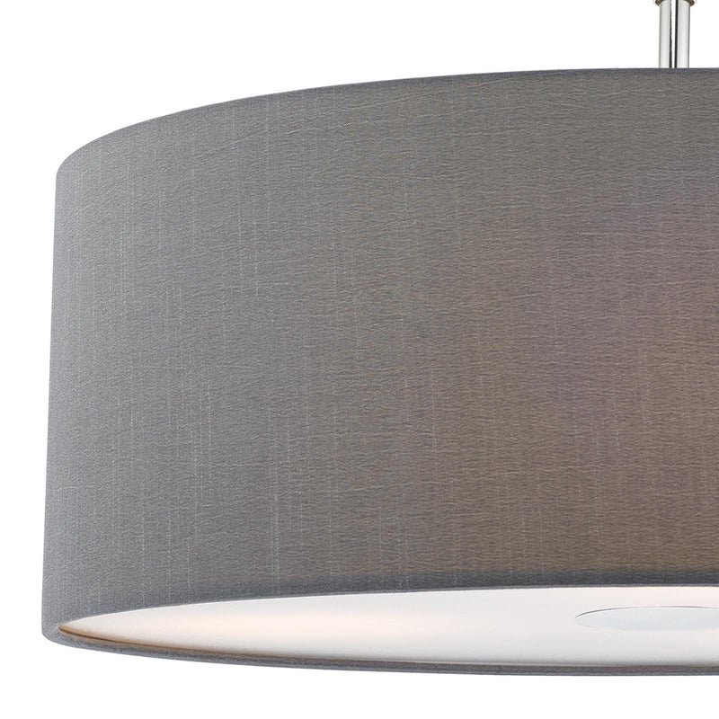Dar Lighting Ronda Grey Faux Silk Easy Fit Shade 60cm • RON8639