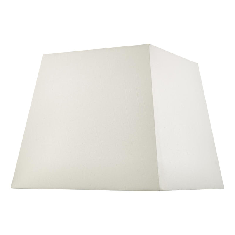 Dar Lighting S1101 Ivory Faux Silk Tapered Square Shade 37cm • S1101