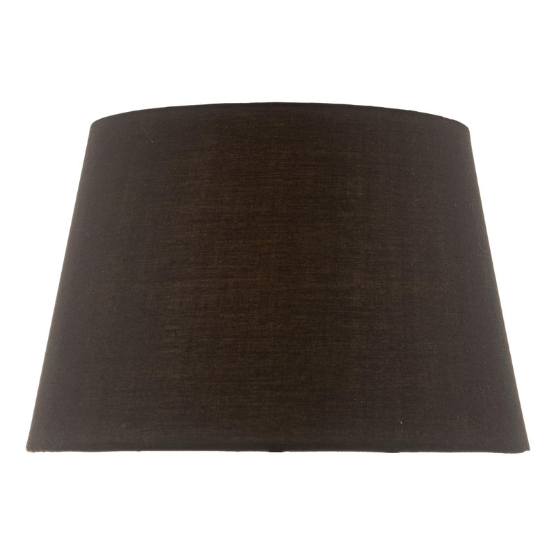 Dar Lighting Safia Black Cotton Tapered Drum Shade 36cm • SAF1422