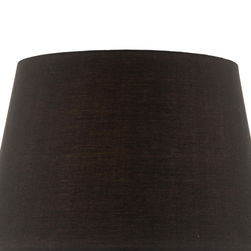 Dar Lighting Safia Black Cotton Tapered Drum Shade 36cm • SAF1422