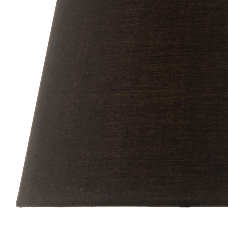Dar Lighting Safia Black Cotton Tapered Drum Shade 36cm • SAF1422