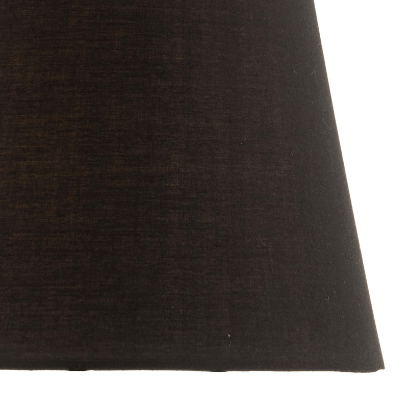 Dar Lighting Safia Black Cotton Tapered Drum Shade 36cm • SAF1422