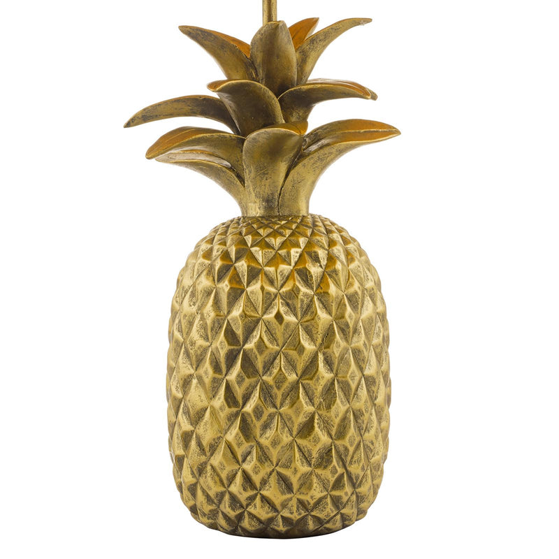 Dar Lighting Safa Pineapple Table Lamp Gold With Shade • SAF4235